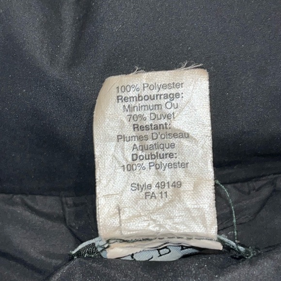 J Crew waterfowl feathers down jacket black puffer coat hooded size small - Picture 7 of 12